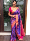 Anjaneya Sarees Ethnic Motifs Woven Design Zari Banarasi Saree