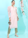 Vishudh Women Pink Straight Kurta