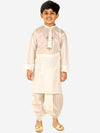 Pro Ethic Style Developer Boys Cream Coloured Yoke Design Kurta with Dhoti Pants