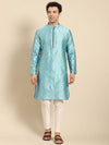 Amodh by Kisah Men Blue Kurta (Set of 2)