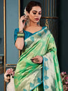 Anjaneya Sarees Ethnic Motifs Woven Design Zari Banarasi Saree