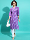 Vishudh Embroidered Flared Sleeves Thread Work Kurta