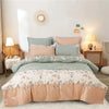 The Home Style Supersoft Cotton King Size Printed Flat Double Bedsheet with 2 Pillow Cover 400 TC Peach Puff