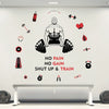 StickMe Gym Fitness Bodybuilding Sports Workout Boxing Inspirational Motivational Quotes Wall Sticker Extra Large - 200 x 180 cm