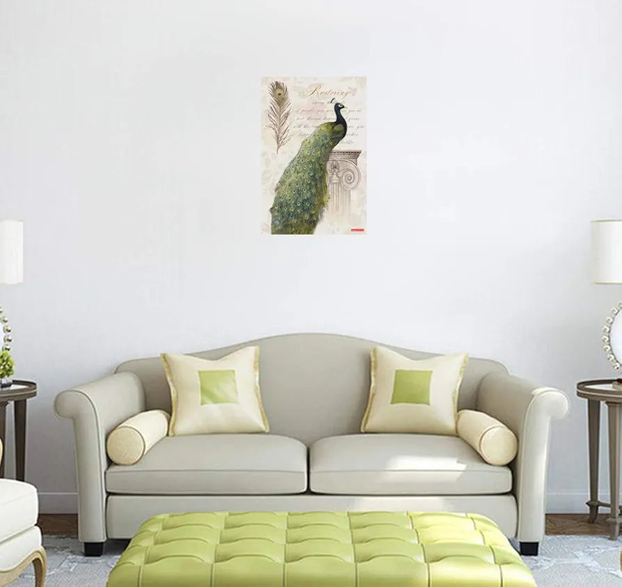 Rangoli Peacock Wall Sticker 12x18 Sheet – Elegant Self Adhesive Home Décor for Living Room, Bedroom & Walls. Design-7
