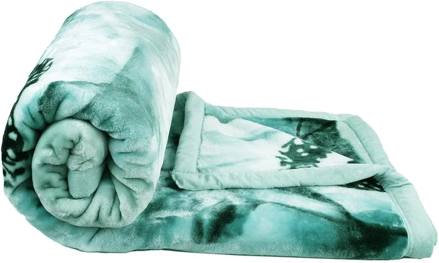 HOMEKART Super Soft Cloudy Printed Single Bed Blanket for Heavy Winter, Single Ply Mink Blanket King Size with 152 x 220 Cm -2.5 Kg | TC - 400