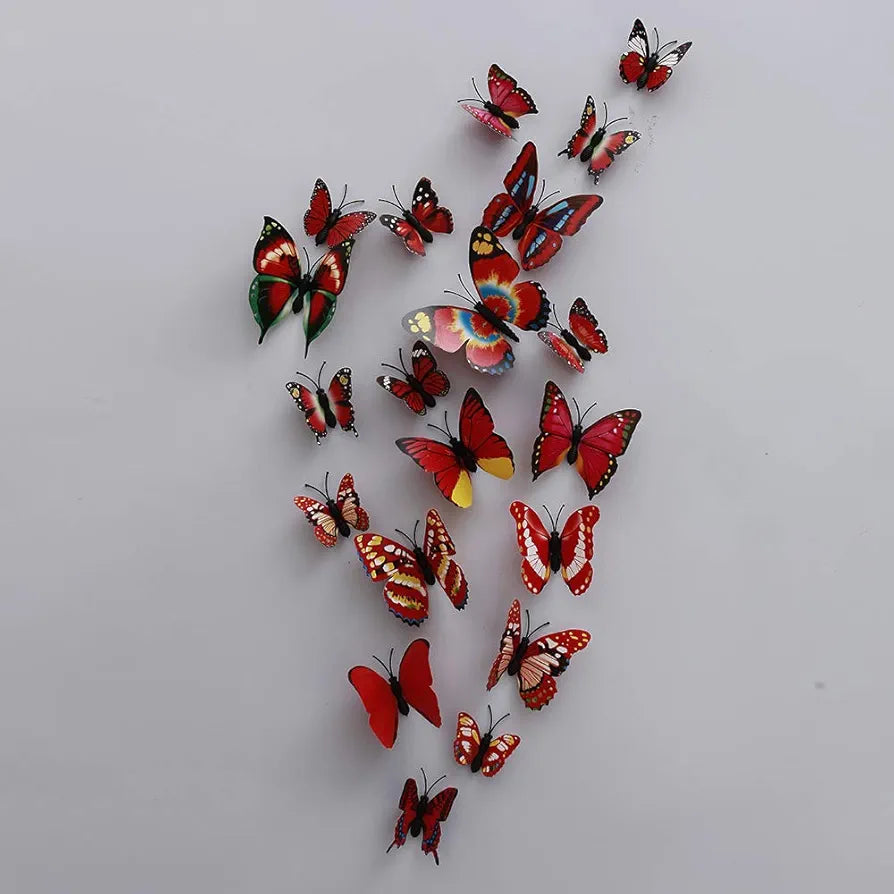 Rangoli Butterfly Wall Stick or Magnet for Home, Office, Kids Room Décor Self Adhesive Removable PVC. Design-7