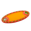 Ecraftindia Wooden and Papier- Mache Pooja Thali | Yellow