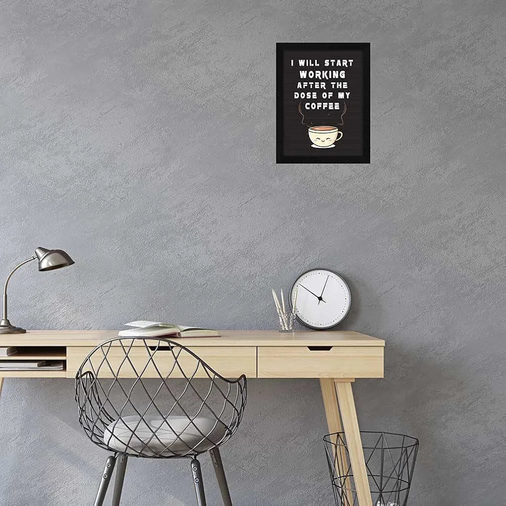 ArtX Paper Coffee Quote Wall Frame Art Painting, Multicolor, Motivational, 10 X 13 Inches, Set of 1