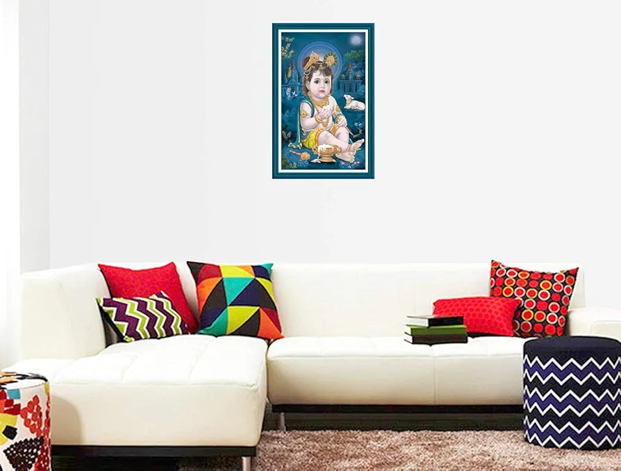 Rangoli MDF Wall Stick Decorative Panel 12x18 Wall Art for Home, Living Room, Bedroom, Office & Decoration. P-1, Design-7