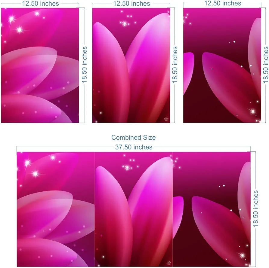 Rangoli MDF 3 Pcs Wall Poster 12x18 Inch Decorative Wall Art for Home, Office, Living Room. P-4, Design-4