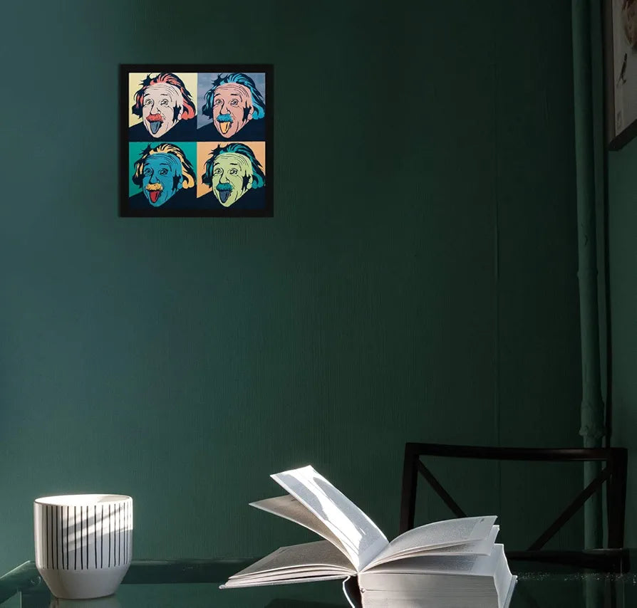 ArtX Paper Albert Einstein Wall Art Painting, Multicolor, Pop, 13X13 in, Set of 1