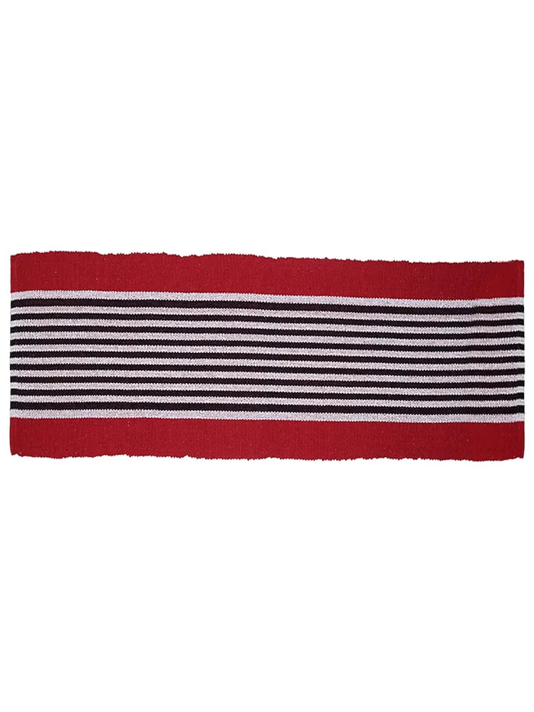 Saral Home Stripe Designer Soft Cotton Durable & Washable Multipurpose Runner for Home/Kitchen/Living Area/Lobby/Office with Anti Skid Backing 