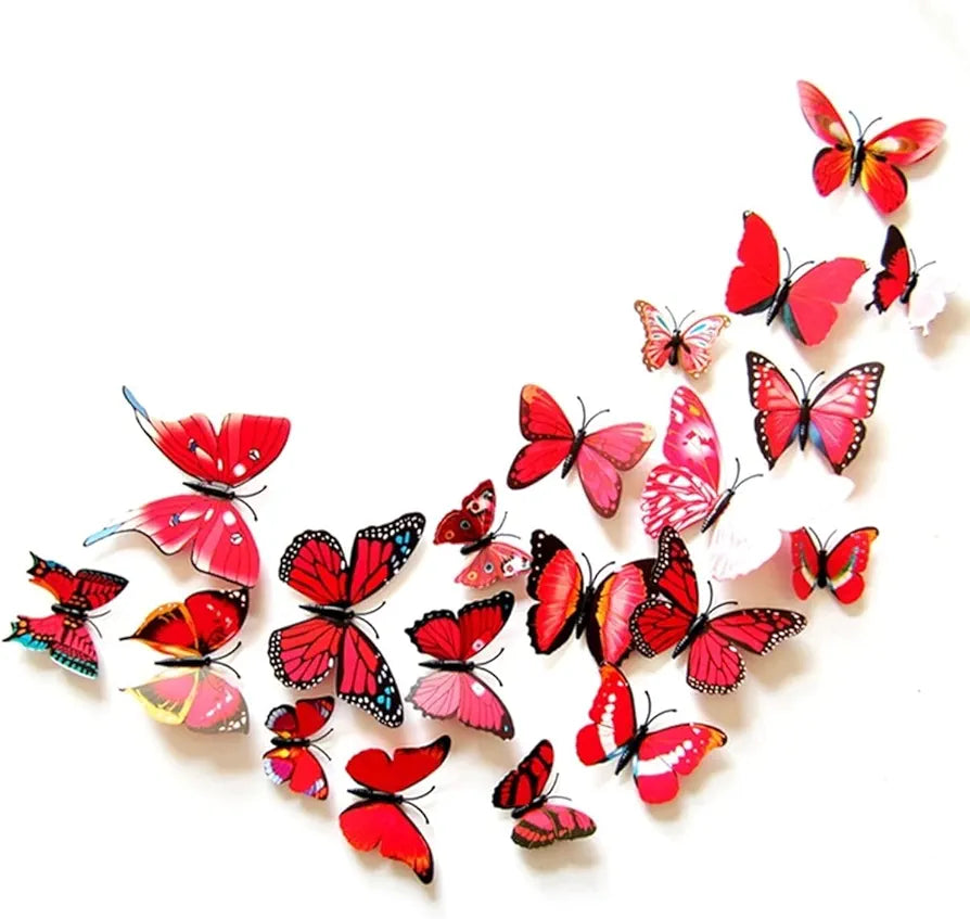 Rangoli Butterfly Wall Stick or Magnet for Home, Office, Kids Room Décor Self Adhesive Removable PVC. Design-15
