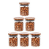 Femora Borosilicate Glass Jar With Golden Metallic Lid | Jars for Kitchen Storage | 600 Ml | Set of 6