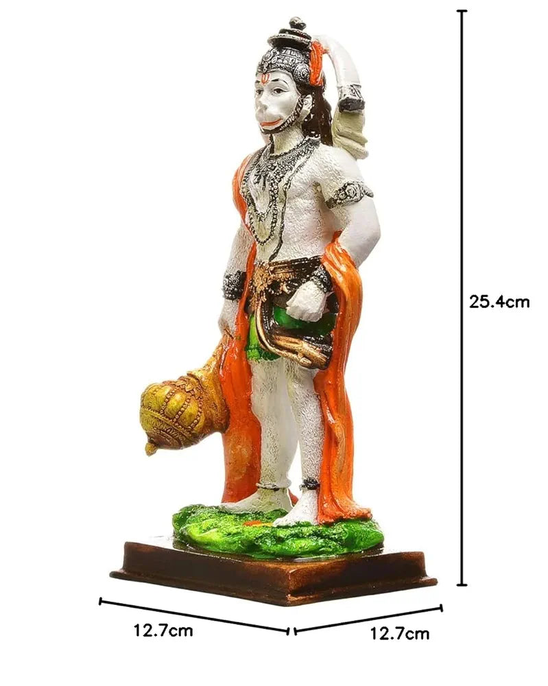 Karigaari Polyresine Multicolor Standing Hanuman Idol