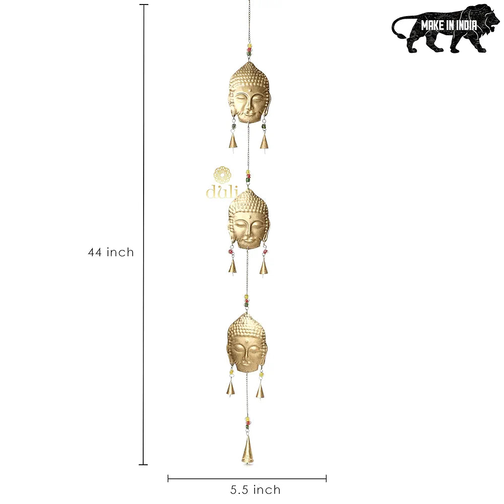 DULI Metal Windchime Wall Hanging, Feng Shui, Wall Art, Wall Decor, PositiveVibes, Rustic Wall Hangings, Wall Art, Diwali Decor, Home Decor Hanging Bells 