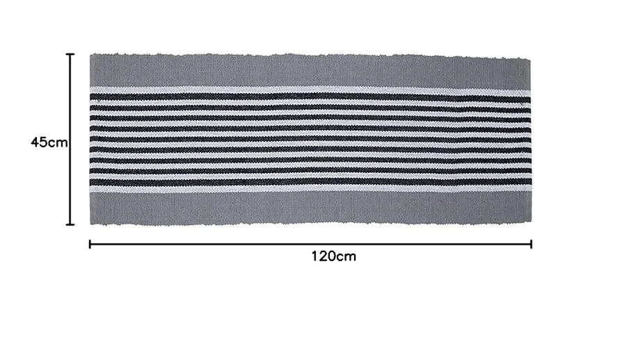 Saral Home Stripe Designer Soft Cotton Durable & Washable Multipurpose Runner for Home/Kitchen/Living Area/Lobby/Office with Anti Skid Backing 