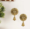 Two Moustaches Elephant Face Wall & Door Brass Decorative Bell Pair