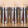 Femora Kitchen Storage Jars Steel Finish With See Through Window Jar | 1000 Ml | Pack of 3 | Silver