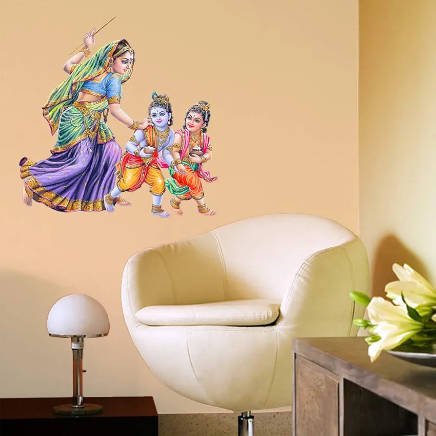 Rangoli White Glossy Vinyl Wall Sticker Premium Self-Adhesive Waterproof Decorative Wall Decal for Bedroom, Living Room, Office & Home Decoration Easy to Apply. Parent-14, Design-14