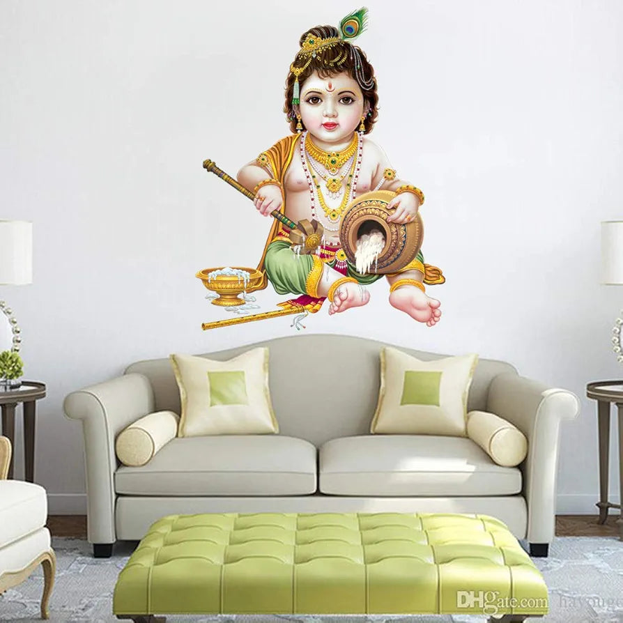 Rangoli White Glossy Vinyl Wall Sticker Premium Self-Adhesive Waterproof Decorative Wall Decal for Bedroom, Living Room, Office & Home Decoration Easy to Apply. Parent-7, Design-17