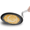 Hawkins Futura Nonstick Flat Tava Stainless Steel Handle,Tawa with Rim, Pancake Pan Flat Pan Black