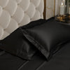 Stoa Paris Pillow Covers Set of 2 Pieces Satin Pillow Covers Colour Midnight Black