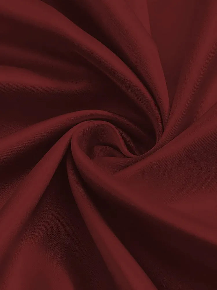 Divine Casa Micro Satin Semi Blackout Door Curtain 7 Feet | Maroon | Room Darkening Polyester Panel with Metal Eyelets | 1 Piece