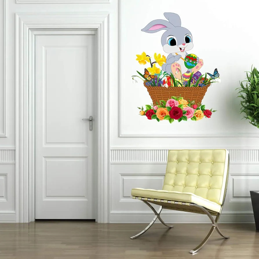 Rangoli White Glossy Vinyl Wall Sticker Premium Self-Adhesive Waterproof Decorative Wall Decal for Bedroom, Living Room, Office & Home Decoration Easy to Apply. Parent-4, Design-4