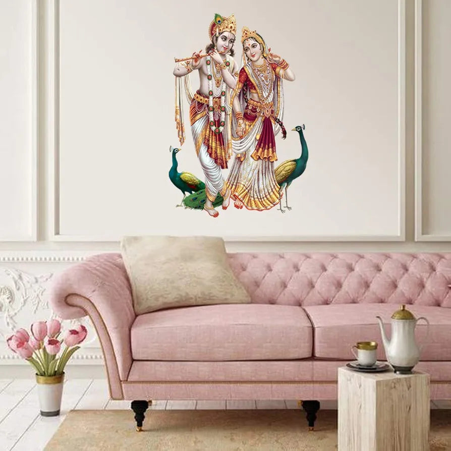 Rangoli White Glossy Vinyl Wall Sticker Premium Self-Adhesive Waterproof Decorative Wall Decal for Bedroom, Living Room, Office & Home Decoration Easy to Apply. Parent-5, Design-9