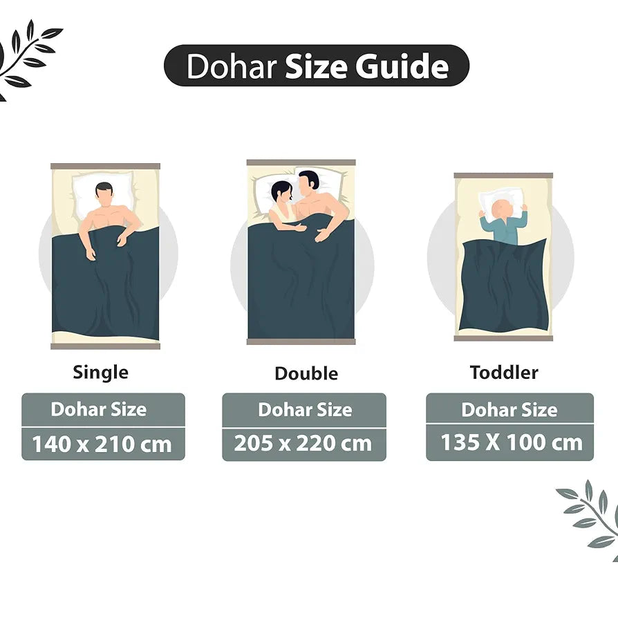 Divine Casa TC - 120 Printed Three-Layer Cotton Cambric Reversible AC Dohar Blanket for Single Bed Soft, Lightweight, Tawny Olive & Trigonal Design