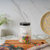 Femora Kitchen Storage Jars Frosted Glass Jar With Steel Lid Air Tight Jar | 1000 Ml | Pack of 2 | Black Lid
