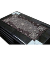 Kuber Industries Embroidery Table Runner in Soft Cloth Brown Colour
