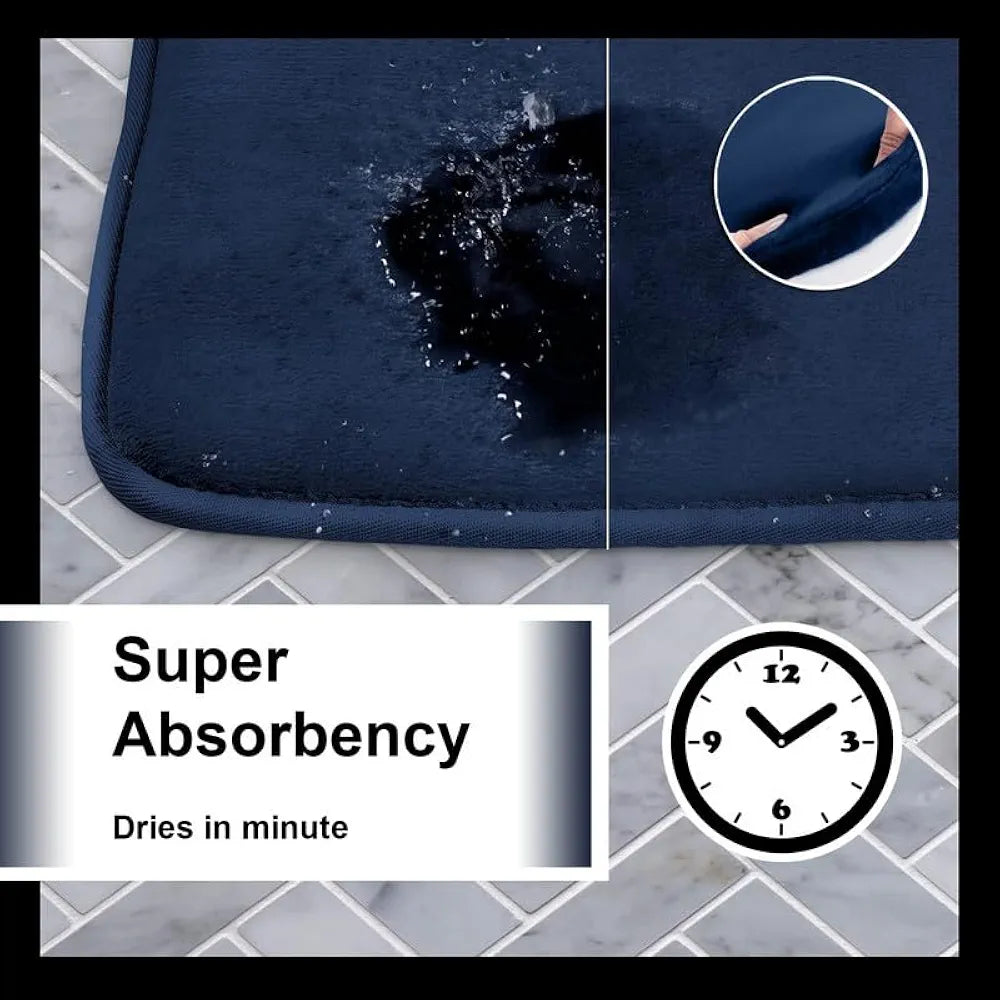 BSB HOME All Purpose Non Slip Anti-Skid - Memory Foam Door Mat, Kitchen Runner Super Absorbent - Quick Dry | Water soak 