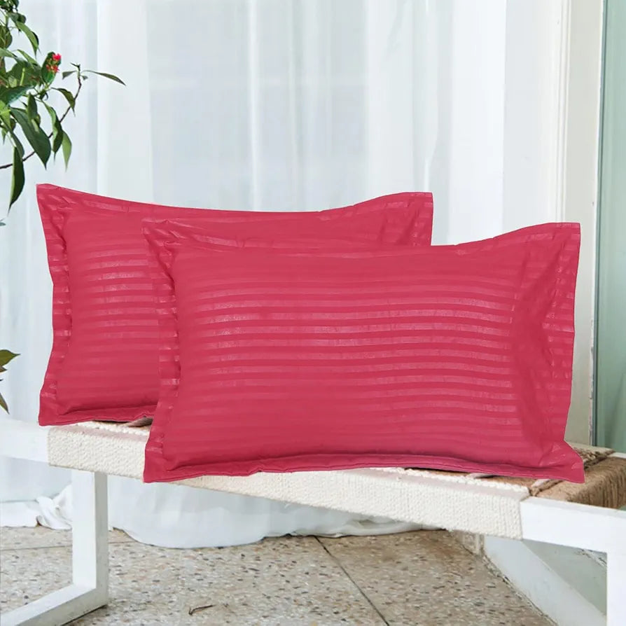 Cloth Fusion Glace Cotton Pillow Cover Set of 2 with Envelope Closure, Soft Pillow Case for Comfort 