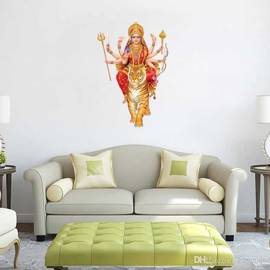Rangoli Vinyl Religious Wall Sticker Multicolour Vinyl Medium Size 40cm or 50 cm Pack of 1 Sticker, Standard 