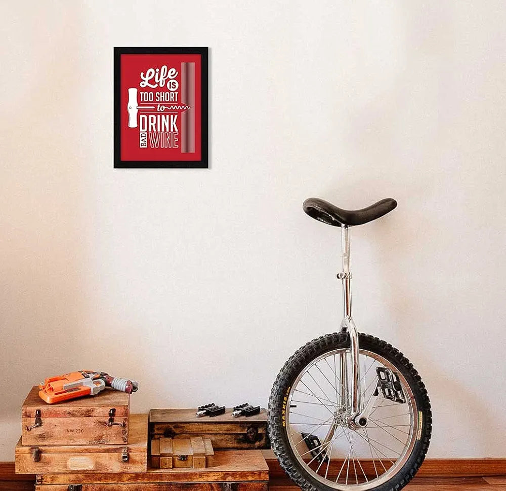 ArtX Paper Food/Beverage Quote Wall Frame Art Painting, Multicolor, Motivational, 10 X 13 Inches, Set of 1