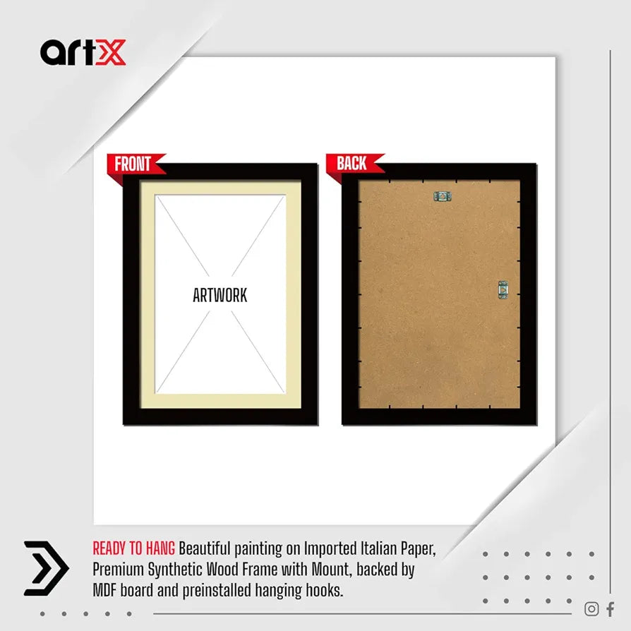 ArtX Paper Premium Rajasthani Bani Thani Wall Art, Multicolor, Traditional, 18X24 in