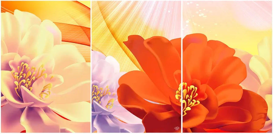 Rangoli MDF 3 Pcs Wall Poster 12x18 Inch Decorative Wall Art for Home, Office, Living Room. P-4, Design-17