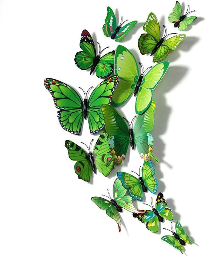 Rangoli Butterfly Wall Stick or Magnet for Home, Office, Kids Room Décor Self Adhesive Removable PVC. Design-14