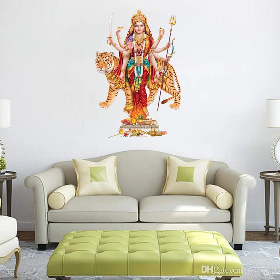 Rangoli White Glossy Vinyl Wall Sticker Premium Self-Adhesive Waterproof Decorative Wall Decal for Bedroom, Living Room, Office & Home Decoration Easy to Apply. Parent-6, Design-18
