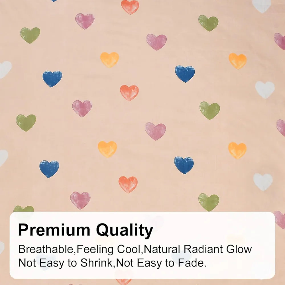 FRESH FROM LOOM Floral Print 240 TC King Size Fitted Bedsheet Set - Microfiber, Anti Fade, Includes 2 Pillow Covers  | Heart-Brown)