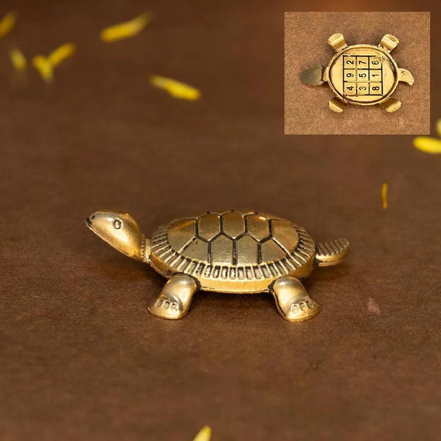 Ekhasa 100% Pure Brass Feng Shui Tortoise for Good Luck  | Vastu Items for Home for Good Luck | Good Luck Items for Home Decor Gifts | Best Gift Items for Career and Good Luck