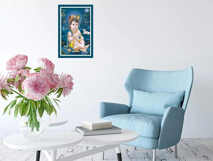 Rangoli MDF Wall Stick Decorative Panel 12x18 Wall Art for Home, Living Room, Bedroom, Office & Decoration. P-1, Design-7