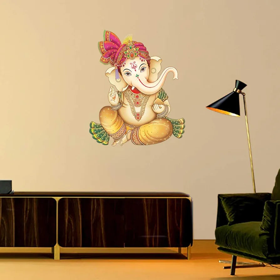 Rangoli White Glossy Vinyl Wall Sticker Premium Self-Adhesive Waterproof Decorative Wall Decal for Bedroom, Living Room, Office & Home Decoration Easy to Apply. Parent-14, Design-21