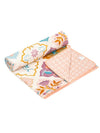 Cortina Ultra-soft Microfiber Reversible 120 Gsm Abstract Double Ac Blanket Quilt Dohar | Peach
