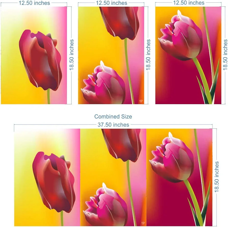 Rangoli MDF 3 Pcs Wall Poster 12x18 Inch Decorative Wall Art for Home, Office, Living Room. P-4, Design-3