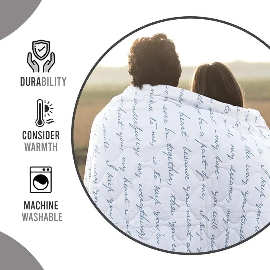 Divine Casa Luxor Abstract Microfibre Single Comforter - Blue