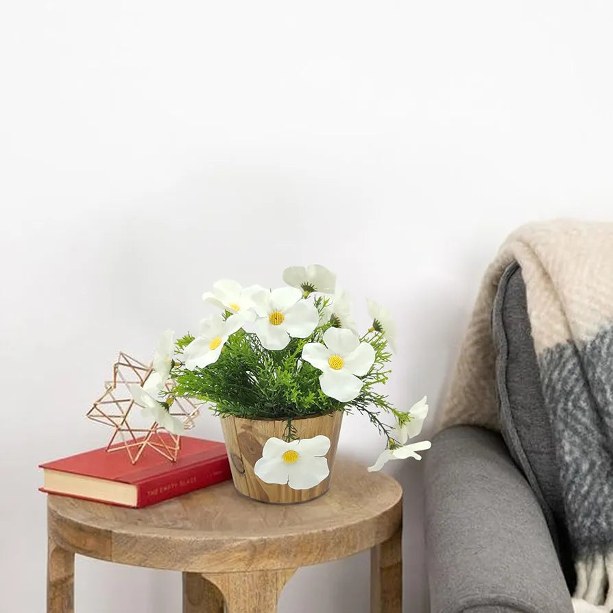 fancymart Artificial Flower in Grass with Pot, Perfect for Home & Office Decor, Artificial Flora -8421